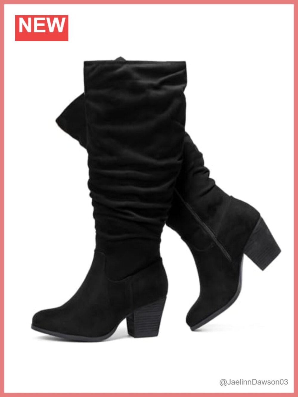 Extra Wide Calf Knee High Micro Fiber Boots – Memory Foam Insole, Side Zipper,